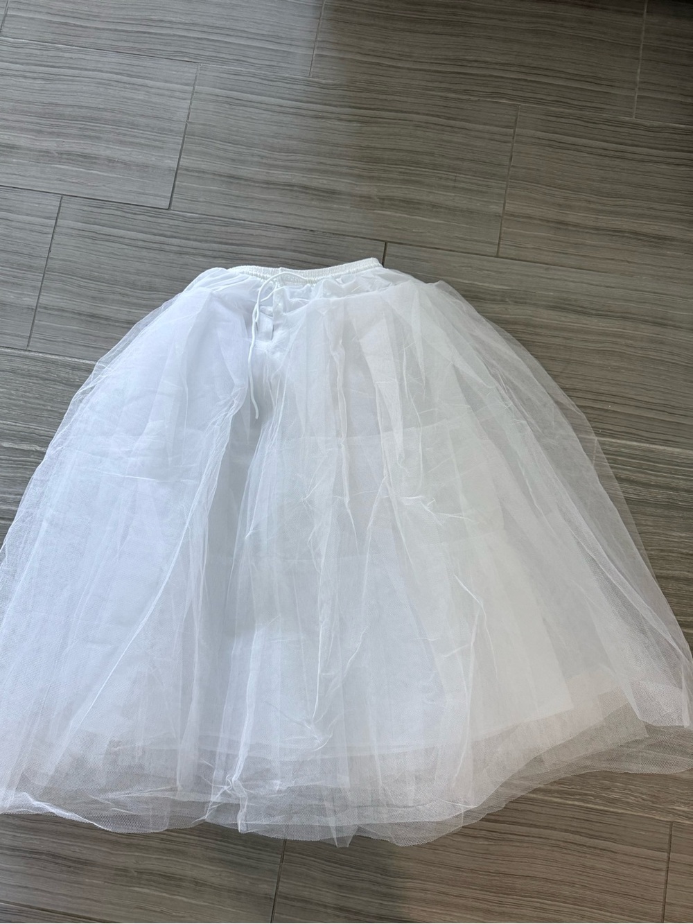 White Tulle A-Line Skirt PETTICOAT - Classic Layered Style